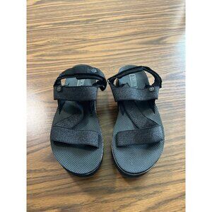 Yellow Box Sporty B black platform sandals size 8.5 M